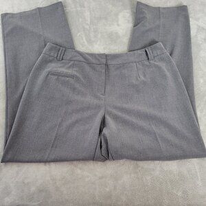 Ashley Stewart Womens 18W Tall Gray Straight Leg Dress Pants Stretch GRA61E